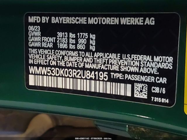 2024 MINI HARDTOP WMW53DK03R2U84195 Photo 8