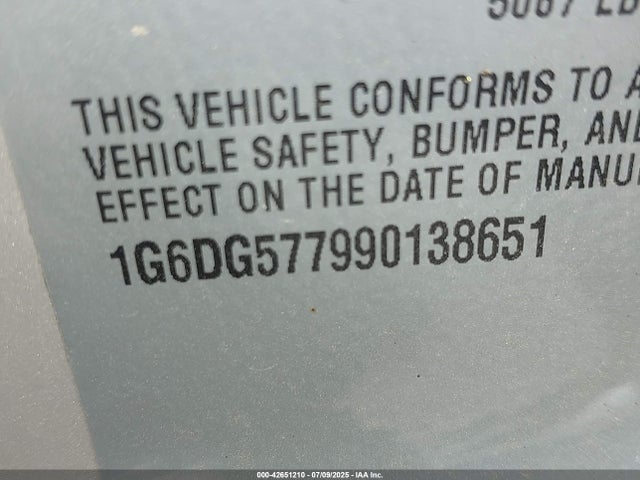 2009 CADILLAC CTS 1G6DG577990138651 Photo 8