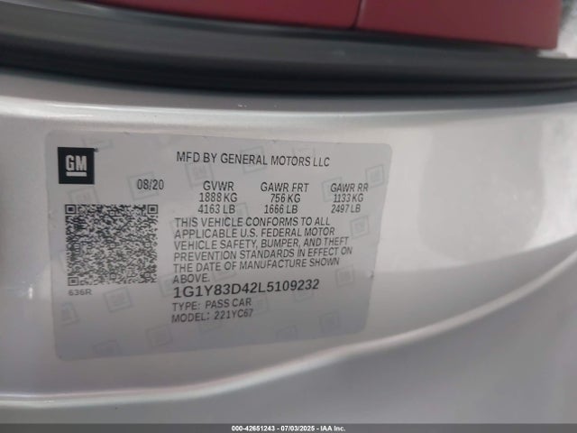 1G1Y83D42L5109232 Chevrolet lt2
