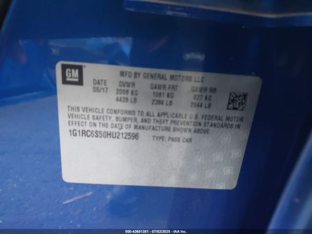 2017 CHEVROLET VOLT 1G1RC6S50HU212596 Photo 8