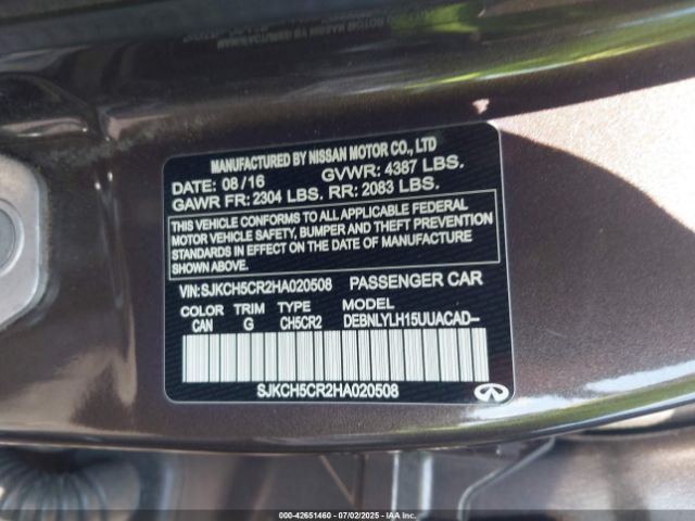 2017 INFINITI QX30 SJKCH5CR2HA020508 Photo 8