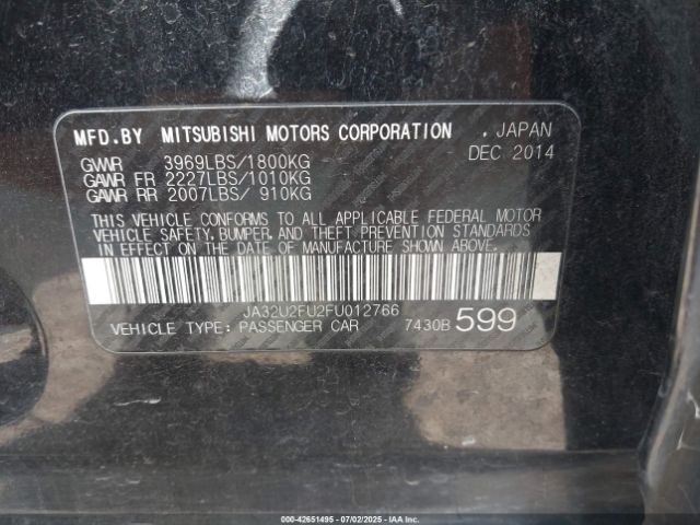 2015 MITSUBISHI LANCER JA32U2FU2FU012766 Photo 8