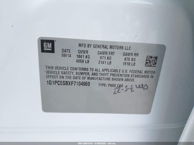 1G1PC5SBXF7104960 Chevrolet LUV