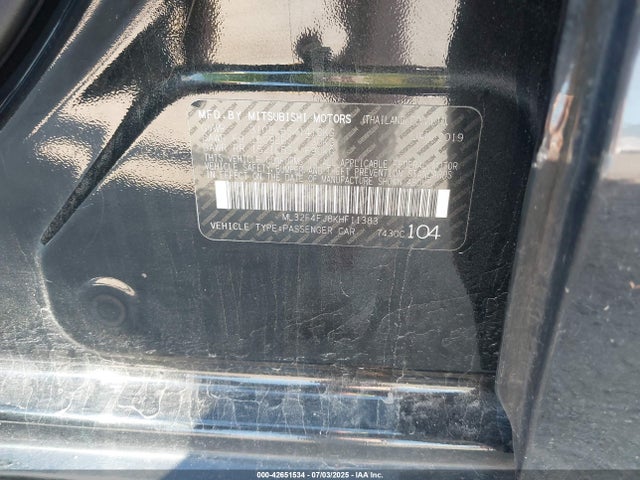 Mitsubishi MIRAGE G4 2019 ML32F4FJ8KHF11383 Image 9