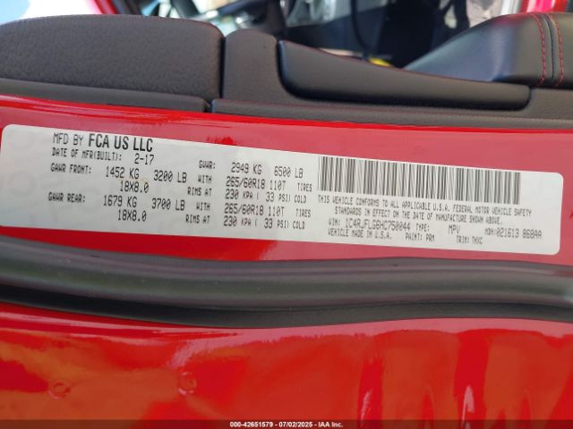 2017 JEEP GRAND CHEROKEE 1C4RJFLG6HC750044 Photo 8