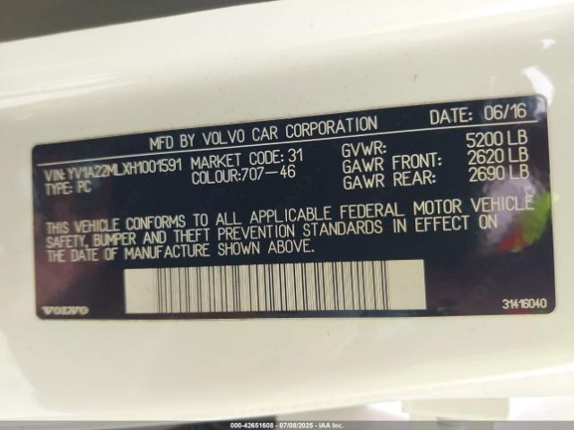 2017 VOLVO S90 YV1A22MLXH1001591 Photo 8