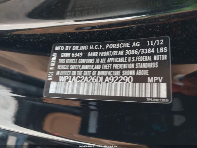 2013 PORSCHE CAYENNE WP1AC2A26DLA92290 Photo 8