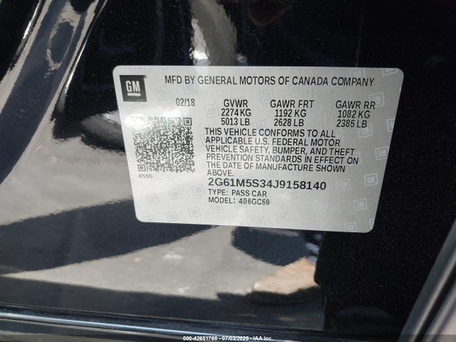 2018 CADILLAC XTS 2G61M5S34J9158140 Photo 8