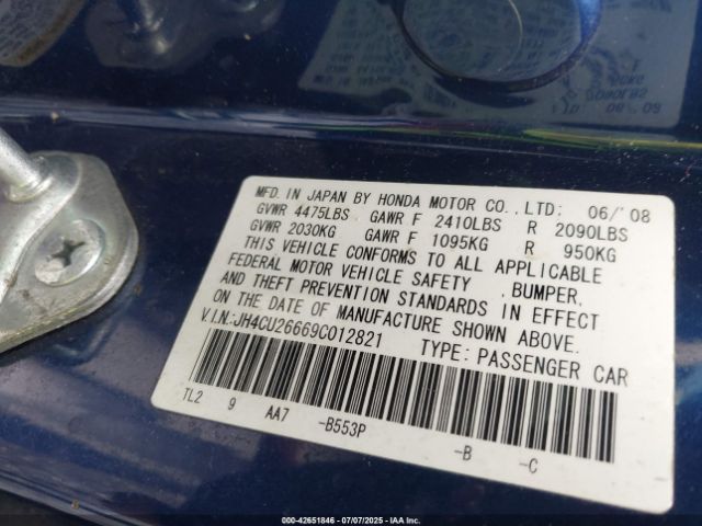 2009 ACURA TSX JH4CU26669C012821 Photo 8