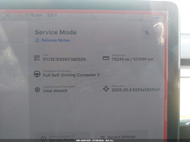 2019 TESLA MODEL 3 5YJ3E1EB8KF385505 Photo 6
