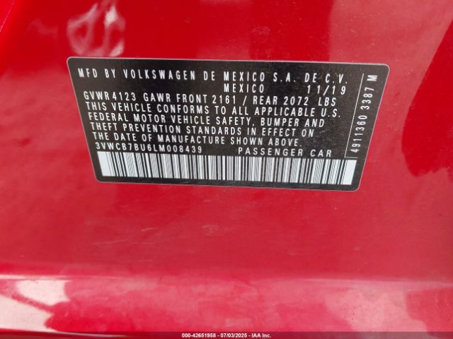 2020 VOLKSWAGEN JETTA 3VWCB7BU6LM008439 Photo 8