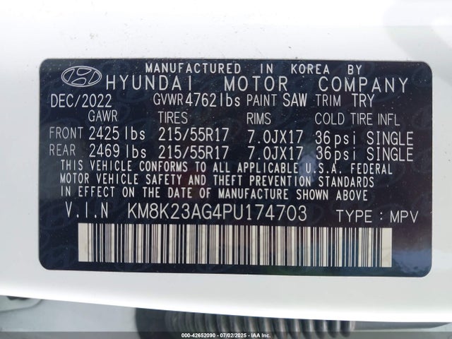 Hyundai Kona 2023 KM8K23AG4PU174703 Image 9