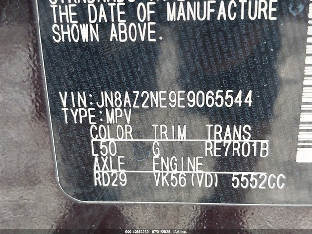 JN8AZ2NE9E9065544 Infiniti QX80