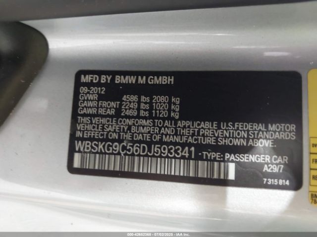 2013 BMW M3 WBSKG9C56DJ593341 Photo 8