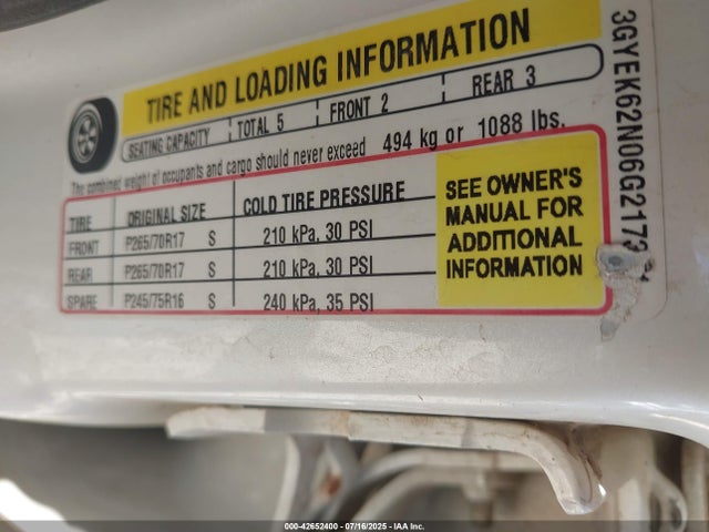 2006 CADILLAC ESCALADE EXT 3GYEK62N06G217381 Photo 8
