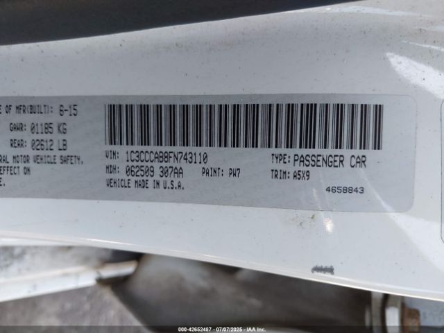 2015 CHRYSLER 200 1C3CCCAB8FN743110 Photo 8