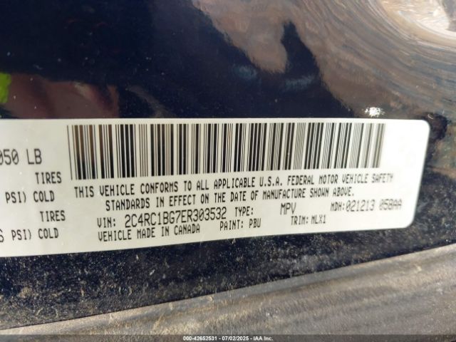 2C4RC1BG7ER303532 Chrysler 2014