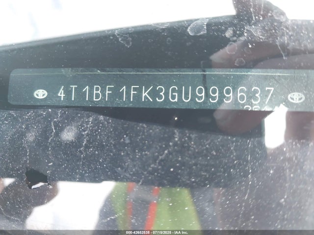 4T1BF1FK3GU999637 Toyota 2ar-fe
