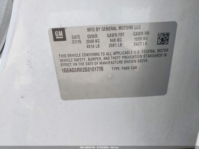 2016 CADILLAC ATS 1G6AG5RX2G0101776 Photo 8