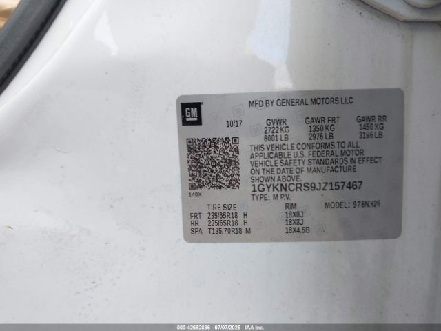 2018 CADILLAC XT5 1GYKNCRS9JZ157467 Photo 8