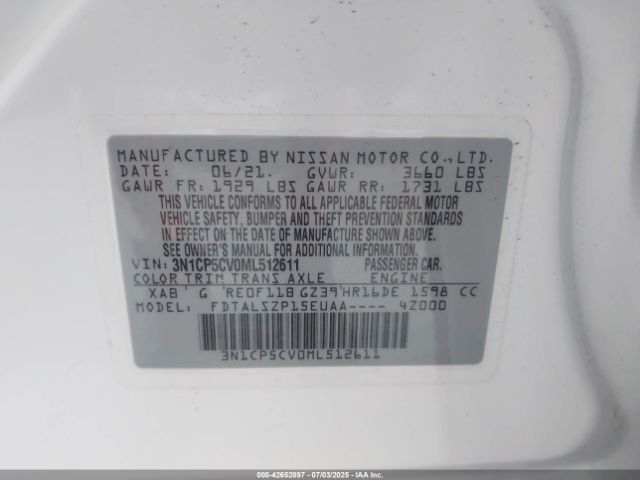 2021 NISSAN KICKS 3N1CP5CV0ML512611 Photo 8
