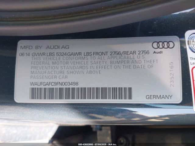 2015 AUDI A6 WAUFGAFC9FN003498 Photo 8