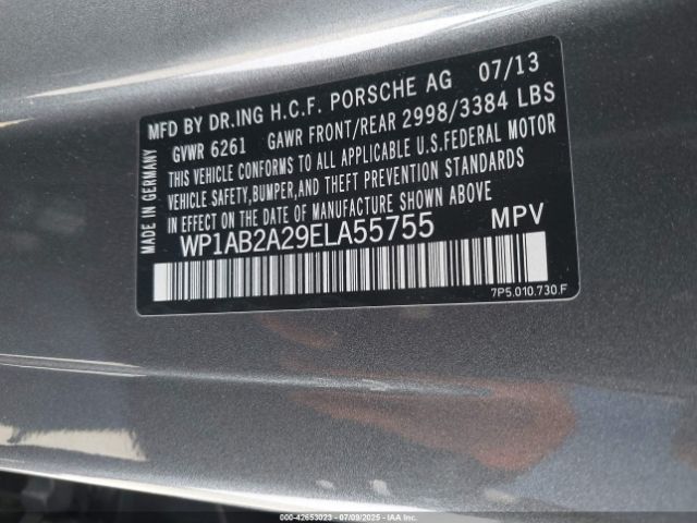 2014 PORSCHE CAYENNE WP1AB2A29ELA55755 Photo 8