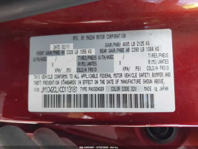 2012 MAZDA MAZDA5 JM1CW2CLXC0113181 Photo 8