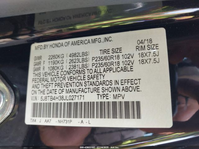 2018 ACURA RDX 5J8TB4H38JL027171 Photo 8