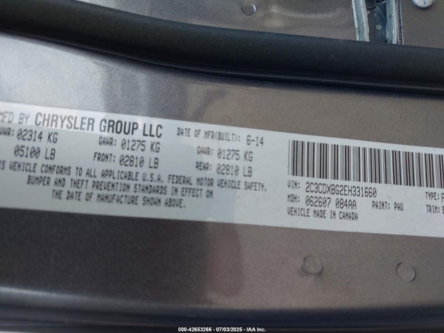 2C3CDXBG2EH331660 Dodge 2014