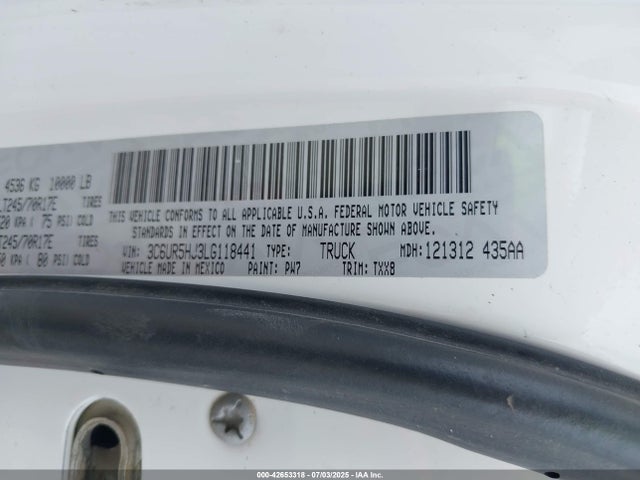 3C6UR5HJ3LG118441 RAM 2020