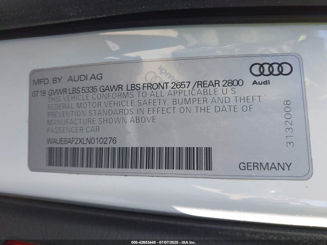 WAUE8AF2XLN010276 Audi 45 tfsi (2.0t)