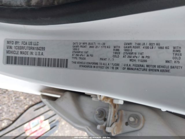 2024 RAM 1500 1C6SRFJT0RN184289 Photo 8