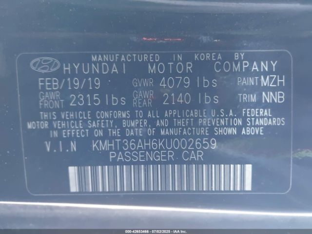 2019 HYUNDAI VELOSTER KMHT36AH6KU002659 Photo 8