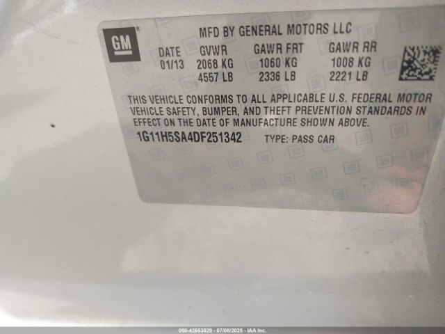2013 CHEVROLET MALIBU 1G11H5SA4DF251342 Photo 8