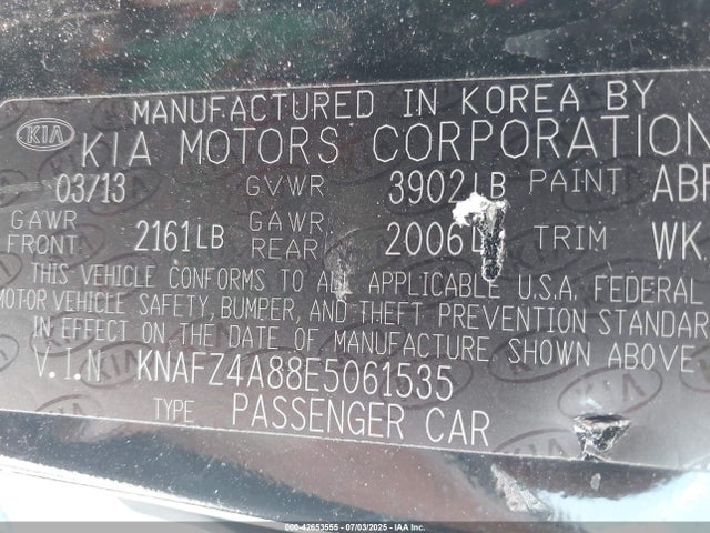 KIA 2014 2014 KNAFZ4A88E5061535 Image 9