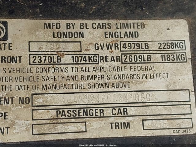 1982 JAGUAR XJ6 SAJAV1248CC341050 Photo 8