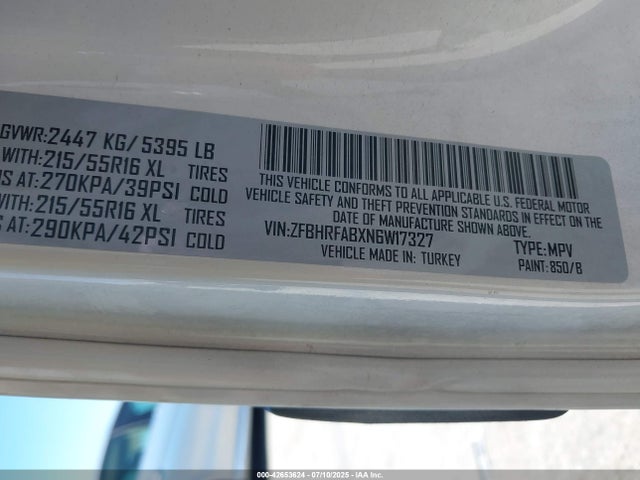 ZFBHRFABXN6W17327 RAM 2022