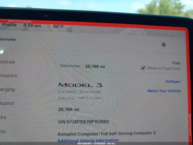 2022 TESLA MODEL 3 5YJ3E1EB7NF103682 Photo 6
