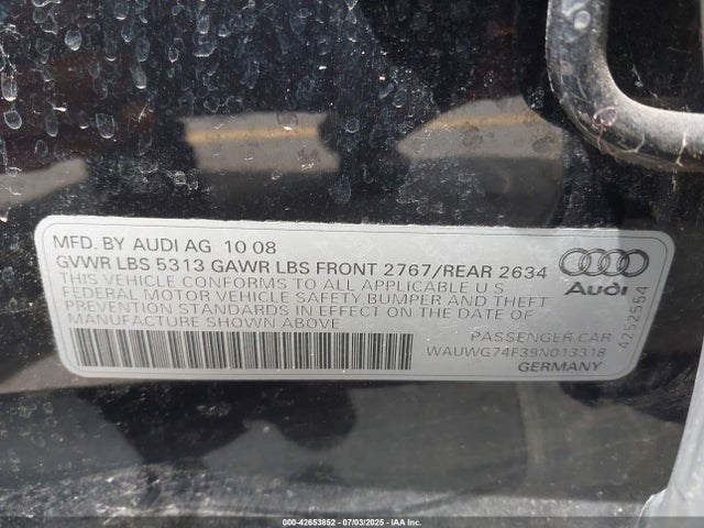2009 AUDI A6 WAUWG74F39N013318 Photo 8