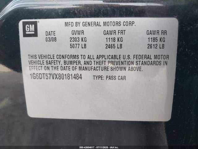 2008 CADILLAC CTS 1G6DT57VX80181484 Photo 8