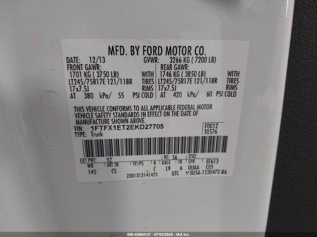 Ford 2014 2014 1FTFX1ET2EKD27705 Image 9