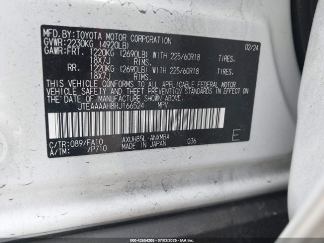 2024 TOYOTA VENZA JTEAAAAH8RJ166524 Photo 8