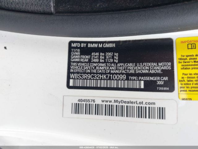 2017 BMW M4 WBS3R9C32HK710099 Photo 8