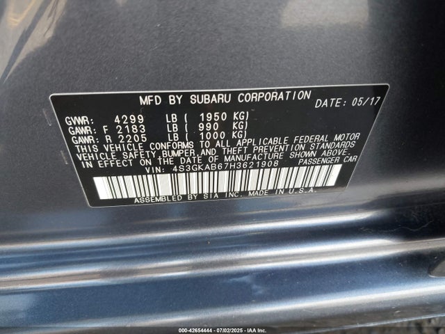 4S3GKAB67H3621908 Subaru na