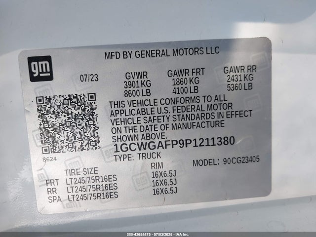 1GCWGAFP9P1211380 Chevrolet lv1