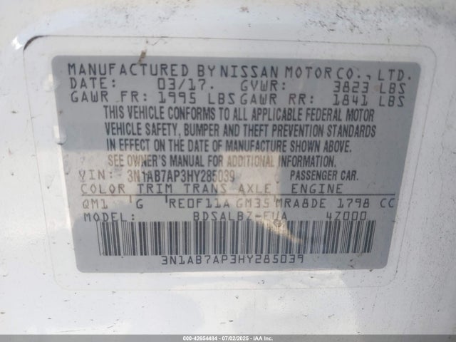 Nissan 2017 2017 3N1AB7AP3HY285039 Image 9