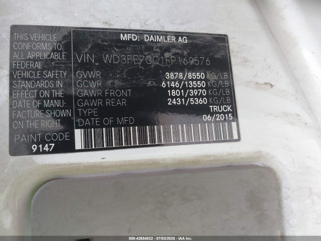WD3FE7CC1FP169576 Mercedes-Benz Sprinter