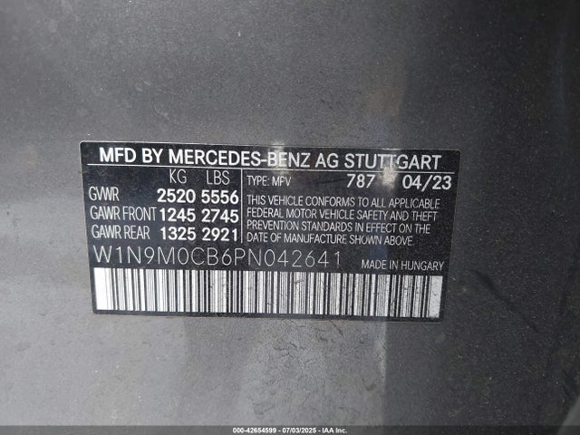 Mercedes-Benz ed 2023 W1N9M0CB6PN042641 Image 9