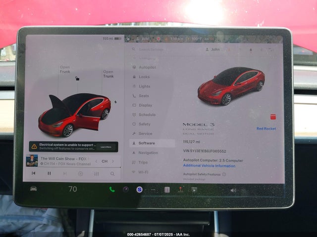 42654687 :رقم المزاد ، 5YJ3E1EB8JF065552 vin ، 2018 Tesla Model 3 Long Range/performance مزاد بيع